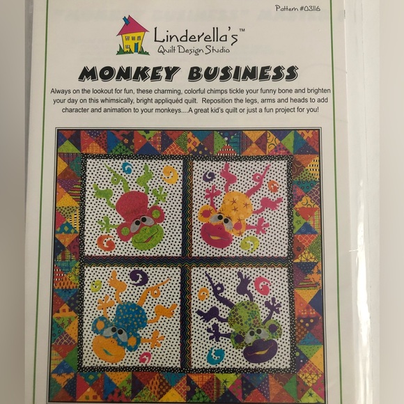 4/$15 Quilt Pattern Monkey Business - Picture 1 of 4
